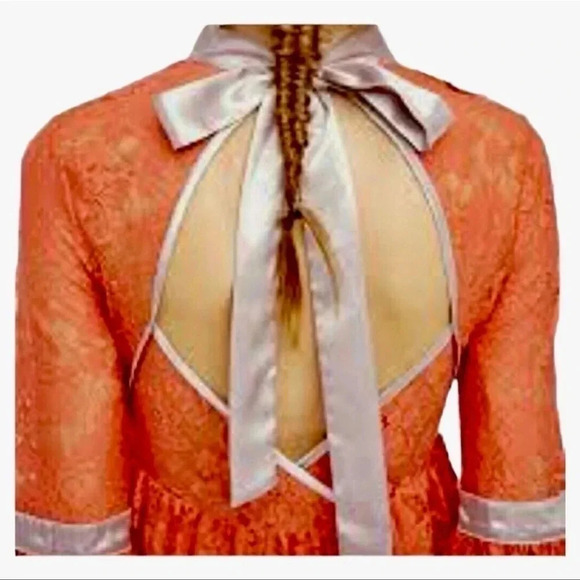 Free People Orange Gilded Lace Mini-dress - Picture 4 of 13